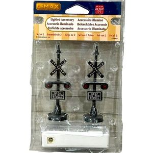 Lemax Railroad Crossing Lighted Accessory